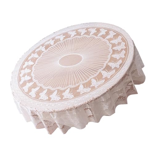 Spitzentischdecke, Esstische, dekorative Tischdecke, Tischdecken, Hintergrundtuch, Bankette, Hochzeit, Tischdekoration, Polyesterbezug von TEMOOUES