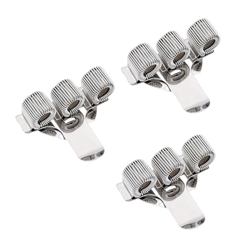 Stifthalter mit 3 Löchern und Taschenclip, verstellbare Federringe, Metall, Stifthalter für Arzt, Krankenschwester, Uniform, 3 Stück von TEMOOUES
