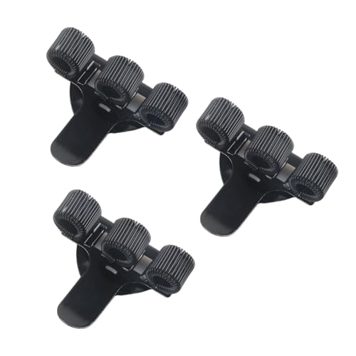 Stifthalter mit 3 Löchern und Taschenclip, verstellbare Federringe, Metall, Stifthalter für Arzt, Krankenschwester, Uniform, 3 Stück von TEMOOUES