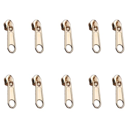 TEMOOUES 10 Pcs 3# 5# Zippers Slider Single/Double Side Zippers Pull Zippers Repair Kits Bag Zip Pull for Jackets Suitcases von TEMOOUES