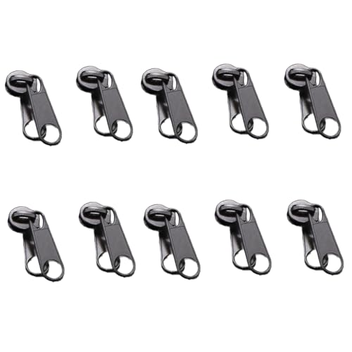 TEMOOUES 10 Pcs 3# 5# Zippers Slider Single/Double Side Zippers Pull Zippers Repair Kits Bag Zip Pull for Jackets Suitcases von TEMOOUES
