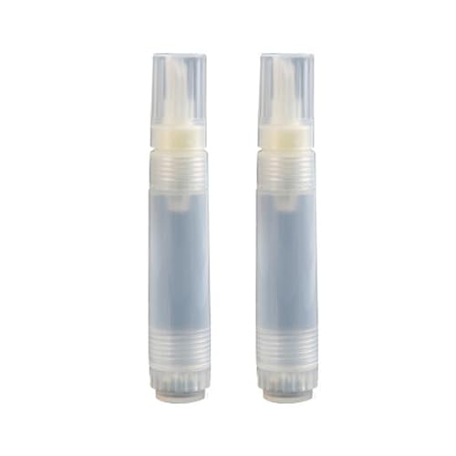 TEMOOUES 2 x 8 mm geneigter Kopf, leer, befüllbarer Rohling, Farbstift, befüllbare Acrylfarben-Marker, nachfüllbarer Lackstift für Ölgemälde von TEMOOUES