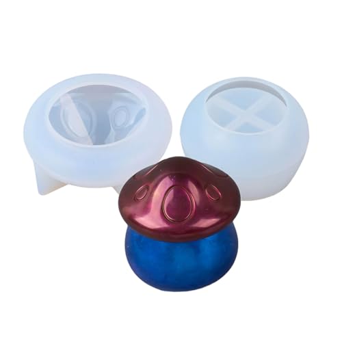 TEMOOUES 3D-Silikonformen in Pilzhausform, Epoxidharz, Silikonformen für Kerzen, Behälter, Schmuck, Aufbewahrungsglas TEMOOUES 3D-Silikonformen in Pilzhausform, Epoxidharz, Silikonformen für Kerzen, Behälter, Schmuck, Aufbewahrungsglas von TEMOOUES