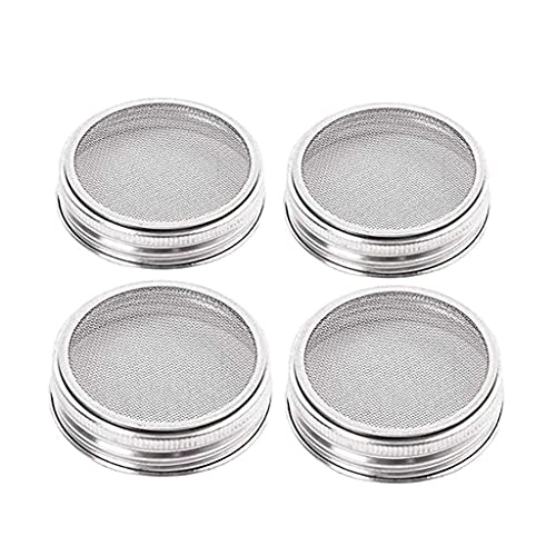 TEMOOUES 4 Stück/Set Sprossendeckel aus 304 Edelstahl, Filtersieb für Keimer, Einmachgläser mit breiter Öffnung TEMOOUES 4 Stück/Set Sprossendeckel aus 304 Edelstahl, Filtersieb für Keimer, Einmachgläser mit breiter Öffnung von TEMOOUES