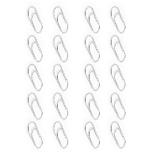 TEMOOUES Bunte Büroklammern, 50 mm, große Metallklammern, Metall-Büroklammern für Dokumente, Dokumente, Papier, Fotokarten, Organisation, 20 Stück von TEMOOUES