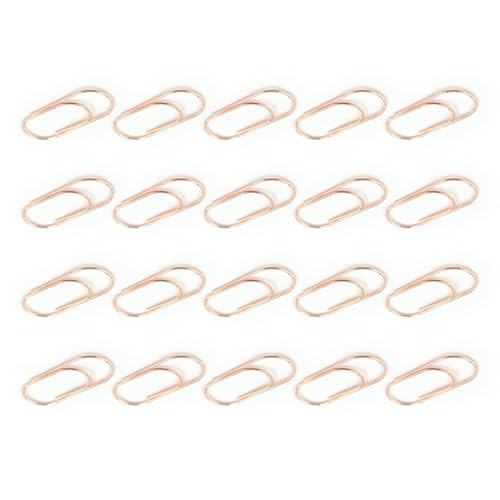 TEMOOUES Bunte Büroklammern, 50 mm, große Metallklammern, Metall-Büroklammern für Dokumente, Dokumente, Papier, Fotokarten, Organisation, 20 Stück von TEMOOUES