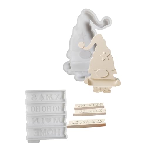 TEMOOUES Flexible Silikonform, Weihnachtsmann-Form, Dekoration, temperaturbeständige Form für Weihnachtsdekoration von TEMOOUES