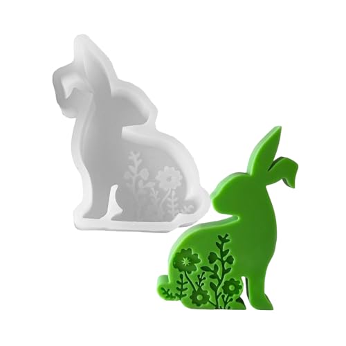 TEMOOUES Hasen-Silikon-Kerzenformen, praktische Silikonform für stilvolle Oster-Hasen-Duftkerzen, Ornamente von TEMOOUES