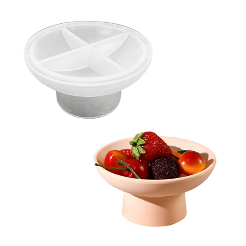 TEMOOUES Kreative Silikonform mit hohem Fuß, Epoxidharz, Obsttablett, elegante Tischdekoration, einzigartige Geschirrform TEMOOUES Kreative Silikonform mit hohem Fuß, Epoxidharz, Obsttablett, elegante Tischdekoration, einzigartige Geschirrform von TEMOOUES