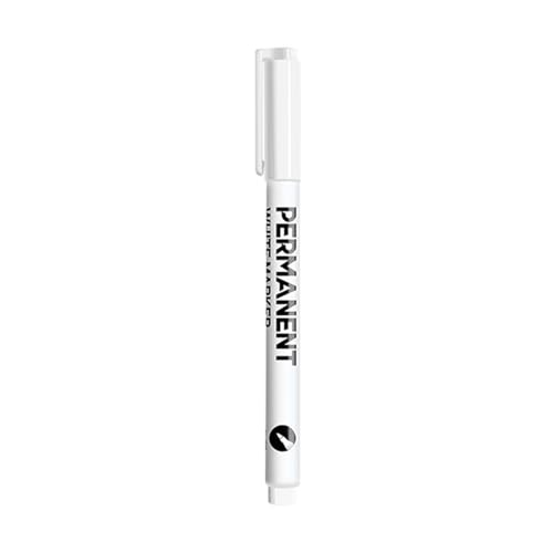 TEMOOUES Permanentmarker, weiß, 0,2 mm, feine Spitze, wasserfest, für Stoff, Holz, Metall, Holz, Leder, Glas, 1/12 Stück TEMOOUES Permanentmarker, weiß, 0,2 mm, feine Spitze, wasserfest, für Stoff, Holz, Metall, Holz, Leder, Glas, 1/12 Stück von TEMOOUES
