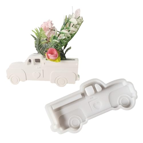 TEMOOUES Silikonform für LKW, Ornamente, Gips, Zement, Schmuckherstellung, Werkzeug, Figuren, geeignet für Bastler von TEMOOUES