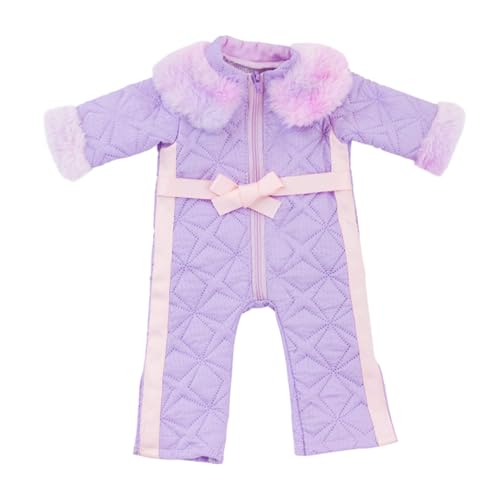 TEMOOUES Stilvolle Schleife Overalls Mantel für 18/16 Zoll Mädchen Puppen Winter Wear Puppen Kleidung Mädchen Puppen Pelzkragen TEMOOUES Stilvolle Schleife Overalls Mantel für 18/16 Zoll Mädchen Puppen Winter Wear Puppen Kleidung Mädchen Puppen Pelzkragen von TEMOOUES
