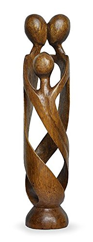 TEMPELWELT Deko Figur Dreiheit Familie 40 cm, Holz gewachst, Holzfigur Mutter Vater Kind, Kunsthandwerk Bali handgefertigt Unikat TEMPELWELT Deko Figur Dreiheit Familie 40 cm, Holz gewachst, Holzfigur Mutter Vater Kind, Kunsthandwerk Bali handgefertigt Unikat von TEMPELWELT