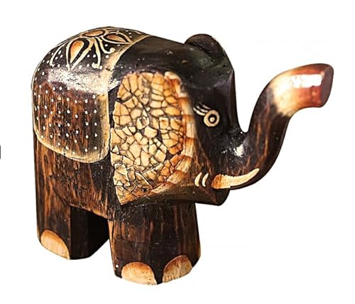 TEMPELWELT Deko Figur Elefant Yatta stehend 13x15 cm, Holz braun bemalt, Holzfigur Elefantenfigur Dekoelefant Statue Tierfigur handgefertigt aus Bali TEMPELWELT Deko Figur Elefant Yatta stehend 13x15 cm, Holz braun bemalt, Holzfigur Elefantenfigur Dekoelefant Statue Tierfigur handgefertigt aus Bali von TEMPELWELT