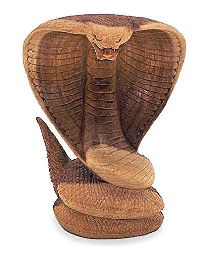 TEMPELWELT Deko Figur Kobra aus Soar Holz braun, Höhe 15 cm groß, Holzfigur Statue Schlange Symbol von Fruchtbarkeit und Leben, Kunsthandwerk aus Bali handgefertigt TEMPELWELT Deko Figur Kobra aus Soar Holz braun, Höhe 15 cm groß, Holzfigur Statue Schlange Symbol von Fruchtbarkeit und Leben, Kunsthandwerk aus Bali handgefertigt von TEMPELWELT