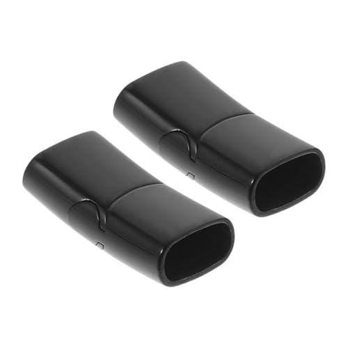 2 Stück Magnetverschlüsse für Lederbänder Diy Schmuckzubehör für Armbänder Schwarz Magnetische Schnallen für Männer und Frauen von TEMPNAP