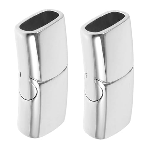 2 Stück Magnetverschlüsse für Lederbänder Robuste Endkappen für Schmuckherstellung für Diy Armbänder und Projekte Silber 2 Stück Magnetverschlüsse für Lederbänder Robuste Endkappen für Schmuckherstellung für Diy Armbänder und Projekte Silber von TEMPNAP