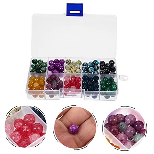 TEMPNAP 1 Karton Farben Glasperlen Rund Spacer Beads für Schmuckherstellung DIY Armbänder Anhänger Basteln Glatte Oberfläche Leuchtende Farben pro Farbe Vielseitig Dekorativ von TEMPNAP
