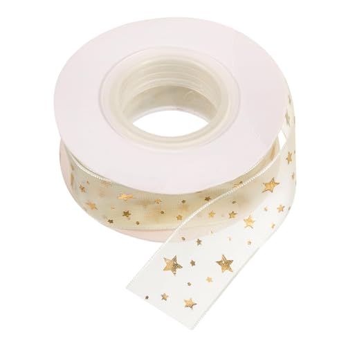 TEMPNAP 1 Rolle Goldene Sternen Geschenkbänder Dekoratives Schneeband für Kreative Verpackungen Hochzeitsgeschenke und Festlichkeiten für Shower Themenpartys und Frühlingsdekoration TEMPNAP 1 Rolle Goldene Sternen Geschenkbänder Dekoratives Schneeband für Kreative Verpackungen Hochzeitsgeschenke und Festlichkeiten für Shower Themenpartys und Frühlingsdekoration von TEMPNAP