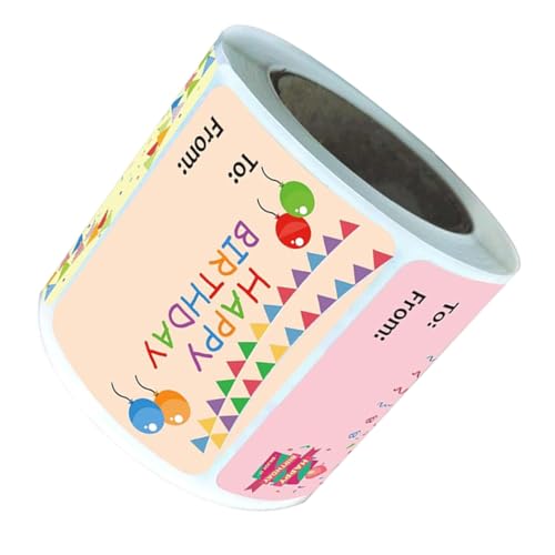 TEMPNAP 1 Rolle Happy Birthday Aufkleber Namensetiketten für Kindergeburtstage Klassenzimmerfeiern und Festival Dekorationen Selbstklebende für TEMPNAP 1 Rolle Happy Birthday Aufkleber Namensetiketten für Kindergeburtstage Klassenzimmerfeiern und Festival Dekorationen Selbstklebende für von TEMPNAP