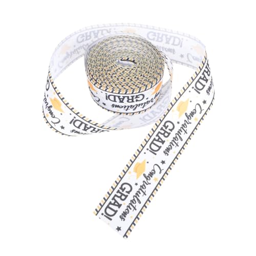 TEMPNAP 1 Rolle dekoratives Band Glückwunschband für Blumenstrauß Abschlussfeier Blumenwickband DIY-Bastelband Abschlussbänder Heißprägeband Seniorenband Polyester Colorful TEMPNAP 1 Rolle dekoratives Band Glückwunschband für Blumenstrauß Abschlussfeier Blumenwickband DIY-Bastelband Abschlussbänder Heißprägeband Seniorenband Polyester Colorful von TEMPNAP