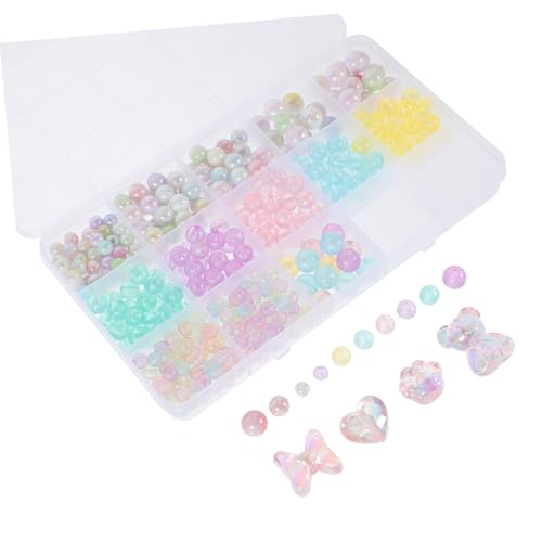 TEMPNAP 1 Satz Acrylperlen Set für DIY Schmuckherstellung Nachtleuchtende Spacer Perlen für Armbänder und Perfektes Bastelset für Kreative Projekte von TEMPNAP