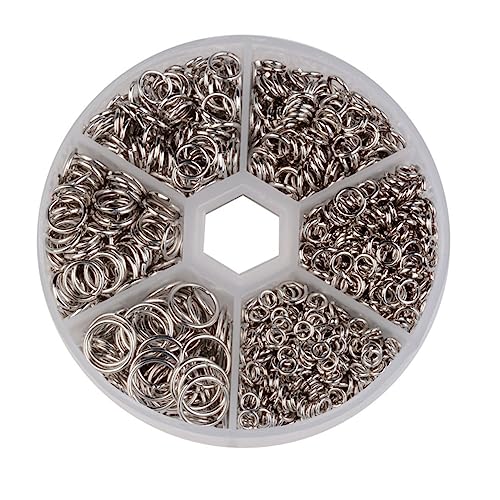 TEMPNAP 1 Satz DIY Schmuck Zubehör Offene Sprungringe für Ketten Armbänder und Ohrringe Praktischer Box zur Einfachen Größenfindung für Bastelprojekte TEMPNAP 1 Satz DIY Schmuck Zubehör Offene Sprungringe für Ketten Armbänder und Ohrringe Praktischer Box zur Einfachen Größenfindung für Bastelprojekte von TEMPNAP