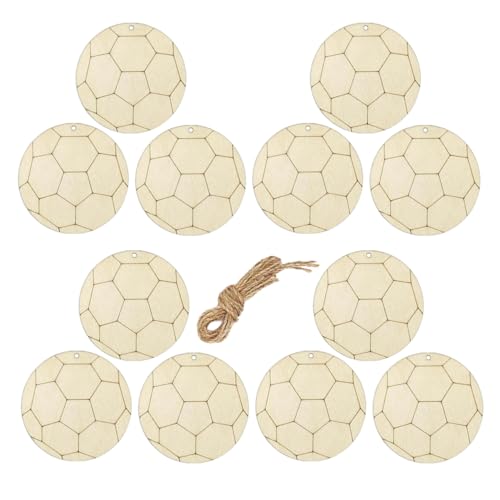 TEMPNAP 1 Satz Holz Fußball Anhänger Tags zum Bemalen Unvollendete Holzscheiben für DIY Handwerk und Sport Party Dekoration für Kreative Bastelprojekte mit Freunden und Familie TEMPNAP 1 Satz Holz Fußball Anhänger Tags zum Bemalen Unvollendete Holzscheiben für DIY Handwerk und Sport Party Dekoration für Kreative Bastelprojekte mit Freunden und Familie von TEMPNAP