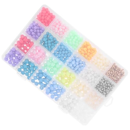TEMPNAP 1 Schachtel Bunte Acrylperlen für DIY Schmuck Fächern für Armbänder und Ohrringe Leicht und Bruchfest Bastelmaterialien für Kreative Projekte von TEMPNAP