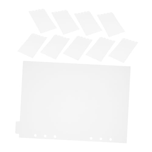 TEMPNAP 10 Blatt Transparente Notizbuch Trennblätter Ringbuchtrenner aus Wiederverwendbare Registerkarten für Notizhefte und Journale Individuell Beschriftbar von TEMPNAP