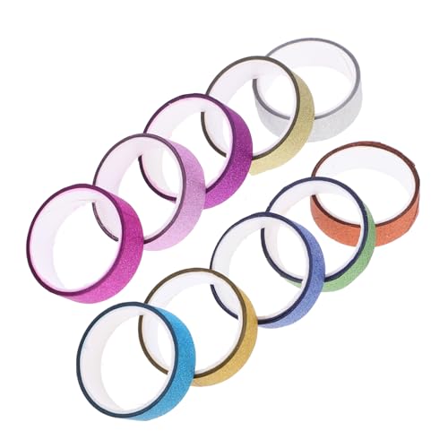 TEMPNAP 10 Rollen Glitzer Washi Tapes Bunte DIY Klebebänder für Handarbeiten Scrapbooking und Dekoration Selbstklebende Bastelmaterialien für Kreative Projekte TEMPNAP 10 Rollen Glitzer Washi Tapes Bunte DIY Klebebänder für Handarbeiten Scrapbooking und Dekoration Selbstklebende Bastelmaterialien für Kreative Projekte von TEMPNAP