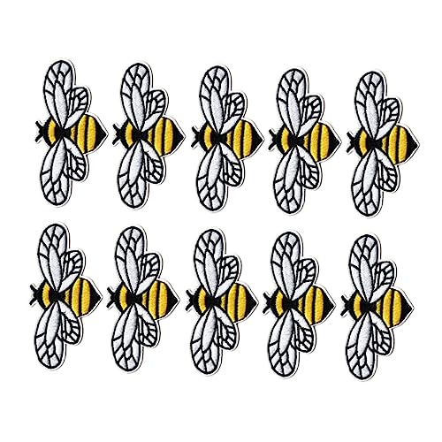 TEMPNAP 10 Stück Bienenförmige Patches Dekorative Aufnäher für Kleidung Langlebige Applikationen zum Aufbügeln oder Aufnähen für DIY Projekte Reparatur von Kleidung TEMPNAP 10 Stück Bienenförmige Patches Dekorative Aufnäher für Kleidung Langlebige Applikationen zum Aufbügeln oder Aufnähen für DIY Projekte Reparatur von Kleidung von TEMPNAP
