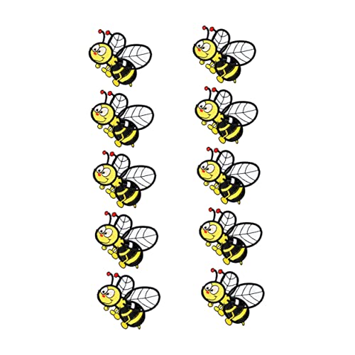 TEMPNAP 10 Stück Cartoon Bienen Bügelflicken Süße Bestickte Aufnäher für Kleidung Einfach Aufzubügeln Nähen Dekoration für Kinderbekleidung und DIY Projekte TEMPNAP 10 Stück Cartoon Bienen Bügelflicken Süße Bestickte Aufnäher für Kleidung Einfach Aufzubügeln Nähen Dekoration für Kinderbekleidung und DIY Projekte von TEMPNAP