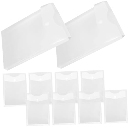 TEMPNAP 10 Stück Dokumentenaufbewahrungsbeutel Transparente Organizer für Büro und Schule Format mit Kartenhalter und Druckknopfverschluss für Sichere Aufbewahrung von Unterlagen TEMPNAP 10 Stück Dokumentenaufbewahrungsbeutel Transparente Organizer für Büro und Schule Format mit Kartenhalter und Druckknopfverschluss für Sichere Aufbewahrung von Unterlagen von TEMPNAP