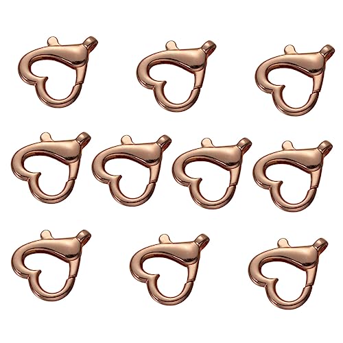 TEMPNAP 10 Stück Herzförmige Karabiner für Taschen und Koffer Robuste Diy Zubehörteile für Schlüsselanhänger Handtaschen und Mehr Gold Nr TEMPNAP 10 Stück Herzförmige Karabiner für Taschen und Koffer Robuste Diy Zubehörteile für Schlüsselanhänger Handtaschen und Mehr Gold Nr von TEMPNAP