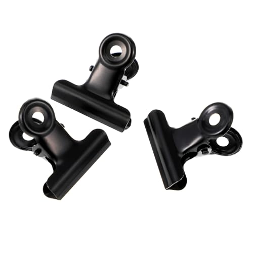 TEMPNAP 10 Stück Teiliges Edelstahl Metall Clips mit Starker Feder Vielseitige Büroklammern für Dokumente Tickets Snacks Tütenverschluss Festes Halten Einfaches Öffnen für Büro und von TEMPNAP