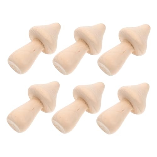 TEMPNAP 10 Stück Teiliges Unbemalter Holzpilz deko DIY Graffiti Modellierung für Malspaß Handliche Holzfiguren zum Bemalen und Kreative Heimdekoration von TEMPNAP