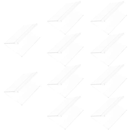 TEMPNAP 10 Stück Transparenter Acryl Kartenhalter für Namensschilder Praktischer Tischaufsteller für Meetings Büro und Veranstaltungen Klare Sicht Namen und Nummern von TEMPNAP