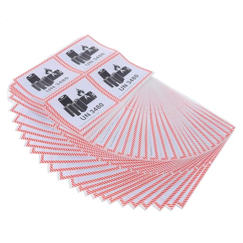TEMPNAP 100 Blatt Feuerfeste Etiketten Warnaufkleber Einfaches Un3480 Etikett Lithium Transport Vorsichtsaufkleber Etikettenaufkleber Warnaufkleber Batterien Etiketten Schwarze TEMPNAP 100 Blatt Feuerfeste Etiketten Warnaufkleber Einfaches Un3480 Etikett Lithium Transport Vorsichtsaufkleber Etikettenaufkleber Warnaufkleber Batterien Etiketten Schwarze von TEMPNAP
