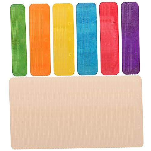 TEMPNAP 100 Stück Bunte Jumbo Holzstäbchen für DIY Handwerk Farbige Naturfarbene für Bastelprojekte Gruppenaktivitäten und Schulprojekte von TEMPNAP