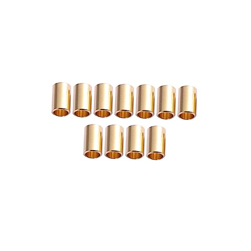 TEMPNAP 100 Stück DIY Schmuckzubehör Metallperlen Runde Tube Quetschperlen für Armbänder und Bastelprojekte Kupfer Große Öffnung Vielseitig Einsetzbar TEMPNAP 100 Stück DIY Schmuckzubehör Metallperlen Runde Tube Quetschperlen für Armbänder und Bastelprojekte Kupfer Große Öffnung Vielseitig Einsetzbar von TEMPNAP