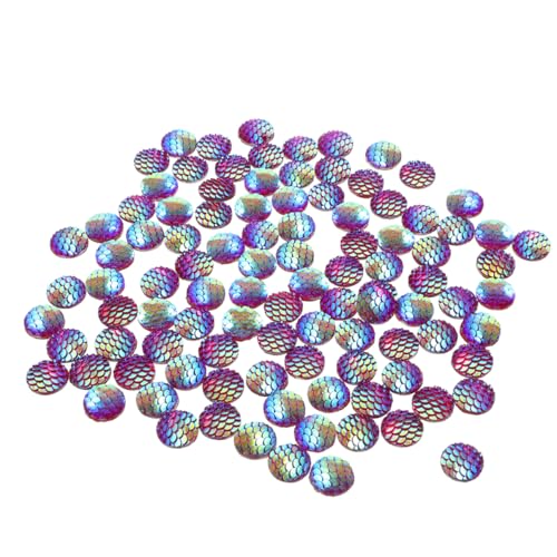 TEMPNAP 100 Stück Flache Runde Fischschuppen Rhinestones Diy Bastelmaterialien für Schmuckherstellung und Modeverzierungen von TEMPNAP