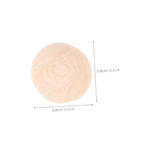 TEMPNAP 100 Stück Halbe Holzkugeln Naturbelassen Unvollendete Holzperlen zum Basteln DIY Schmuck Bemalbare Halbkugeln Glatte Oberfläche Robust und Hautfreundlich von TEMPNAP