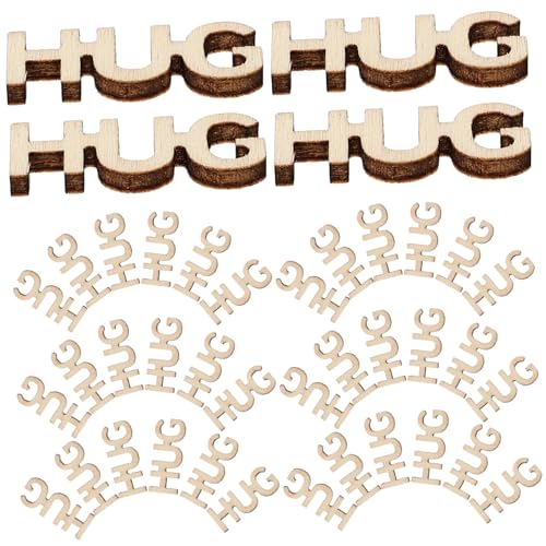 TEMPNAP 100 Stück Holz Hug Buchstaben Aufkleber Dekorative Holzfiguren für Bastelprojekte Hochzeiten und Valentinstag Langlebig und Handgefertigt TEMPNAP 100 Stück Holz Hug Buchstaben Aufkleber Dekorative Holzfiguren für Bastelprojekte Hochzeiten und Valentinstag Langlebig und Handgefertigt von TEMPNAP