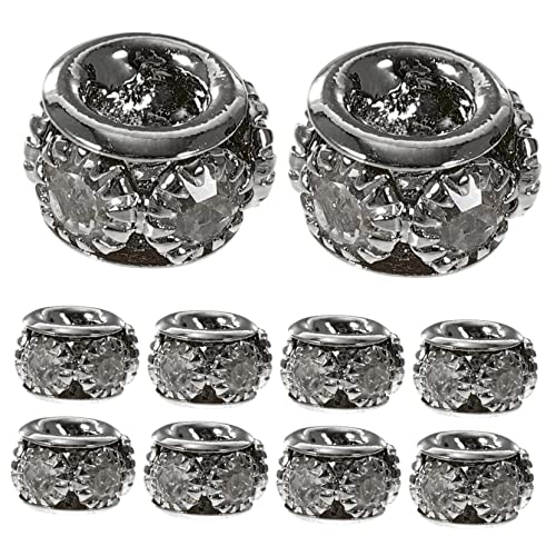 TEMPNAP 100 Stück Rondelle Spacer Beads für DIY Schmuckherstellung Glitzernde Strassperlen Legierung für Armbänder und Vielseitige Bastelzubehörteile für Kreative Designs von TEMPNAP