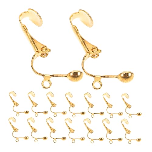 TEMPNAP 100 Stück Teiliges Ohrclips Adapter Kupferclip Ohrring Adapter für Nicht gebohrte Ohren DIY Schmuckherstellung Ohrstecker Verschluss Ersatz Clips für Ohrhaken Umwandlung von TEMPNAP
