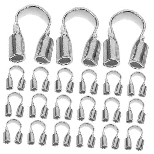 TEMPNAP 100 Stück U Förmiger Drahtschutz Schmuckdraht Protector für DIY Ohrringe Armbänder Vielseitiges Zubehör zur Schmuckherstellung Silberfarben Schützt vor Abnutzung und Kratzern TEMPNAP 100 Stück U Förmiger Drahtschutz Schmuckdraht Protector für DIY Ohrringe Armbänder Vielseitiges Zubehör zur Schmuckherstellung Silberfarben Schützt vor Abnutzung und Kratzern von TEMPNAP