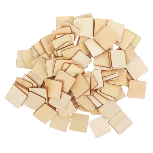 TEMPNAP 100 Stück Unlackierte Holzquadrate Diy Holzplatten für Bastelprojekte Malen Kinderhandwerk und Kreative Ideen für Familienaktivitäten und von TEMPNAP