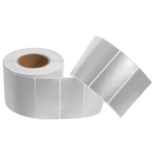 TEMPNAP 1000 Stück Silberne Etikettenpapier für Drucker Selbstklebende Blanko Versandetiketten Rundetiketten Bedrucken und Beschriften für Geschäfte und Anwendungen von TEMPNAP