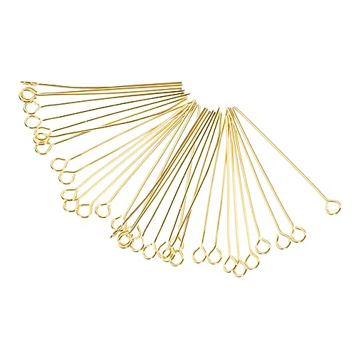 TEMPNAP 100Stücke Augenstifte für Schmuckherstellung Rostfreie Stahlkopfnadeln für DIY Schmuckprojekte Langlebig und Farbecht für Ohrringe und Armbänder Einfach zu Verwenden von TEMPNAP